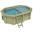 ALTANKA - Piscine hors sol en bois NEMO 4.3 x 3 - H.1.18 m avec plage, gris clair, cadre en métal - sans dalle - BAS7302OSPU2+PLA302 - vignette