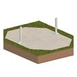 ALTANKA - Piscine hors sol en bois NEMO 4.3 x 3 - H.1.18 m avec plage, gris clair, cadre en métal - sans dalle - BAS7302OSPU2+PLA302 - vignette