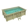 ALTANKA - Piscine hors sol en bois AQUA 4.65 x 2.85 - H.1.24 m, sable, fixations à sceller - BAS7306OSPI3 - vignette