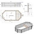 ALTANKA - Piscine hors sol en bois NEMO 7.3 x 3.97 - H.1.45 m avec plage, sable, cadre en métal - sans dalle - BAS7305OSPU3+PLA305 - vignette