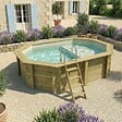 ALTANKA - Piscine hors sol en bois NEMO 4.3 x 3 - H.1.18 m avec plage, sable, fixations à sceller - BAS7302OSPI3+PLA302 - vignette