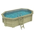 ALTANKA - Piscine hors sol en bois NEMO 5.79 x 3.49 - H.1.45 m, gris clair, cadre en métal - sans dalle - BAS7304OSPU2 - vignette