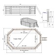 ALTANKA - Piscine hors sol en bois NEMO 5.79 x 3.49 - H.1.45 m, gris clair, cadre en métal - sans dalle - BAS7304OSPU2 - vignette