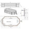 ALTANKA - Piscine hors sol en bois NEMO 7.3 x 3.97 - H.1.45 m, sable, fixations à sceller - BAS7305OSPI3 - vignette