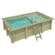 ALTANKA - Piscine hors sol en bois AQUA 4.65 x 2.85 - H.1.24 m avec plage, sable, fixations à visser - BAS7306OSPL3+PLA306 - vignette
