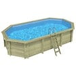 ALTANKA - Piscine hors sol en bois NEMO 7.3 x 3.97 - H.1.45 m, bleu pâle, fixations à sceller - BAS7305OSPI - vignette