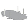 ALTANKA - Piscine hors sol en bois NEMO 7.3 x 3.97 - H.1.45 m avec plage, gris clair, fixations à visser - BAS7305OSPL2+PLA305 - vignette