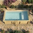 ALTANKA - Piscine hors sol en bois AQUA 6.1 x 2.85 - H.1.31 m avec plage, sable, fixations à sceller - BAS7307OSPI3+PLA307 - vignette