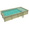 ALTANKA - Piscine hors sol en bois AQUA 8.5 x 4.35 - H.1.45 m avec plage, sable, cadre en métal - sans dalle - BAS7309OSPU3+PLA309 - vignette