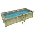 ALTANKA - Piscine hors sol en bois AQUA 6.1 x 2.85 - H.1.31 m, gris clair, fixations à sceller - BAS7307OSPI2 - vignette