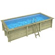 ALTANKA - Piscine hors sol en bois AQUA 6.1 x 2.85 - H.1.31 m, bleu pâle, cadre en métal - sans dalle - BAS7307OSPU - vignette