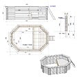 ALTANKA - Piscine hors sol en bois NEMO 4.3 x 3 - H.1.31 m avec plage, sable, fixations à sceller - BAS7303OSPI3+PLA303 - vignette