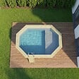 ALTANKA - Piscine hors sol en bois NEMO 4.3 x 3 - H.1.18 m avec plage, gris clair, fixations à sceller - BAS7302OSPI2+PLA302 - vignette