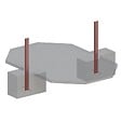 ALTANKA - Piscine hors sol en bois NEMO 4.3 x 3 - H.1.18 m avec plage, gris clair, fixations à sceller - BAS7302OSPI2+PLA302 - vignette
