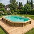 ALTANKA - Piscine hors sol en bois NEMO 7.3 x 3.97 - H.1.45 m, sable, fixations à visser - BAS7305OSPL3 - vignette