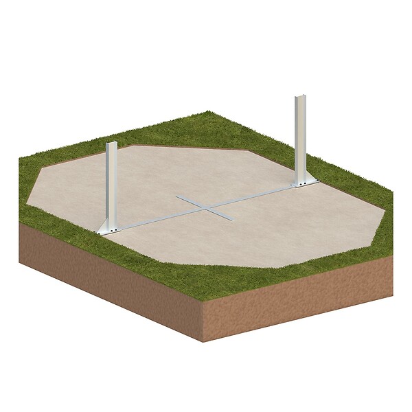 ALTANKA - Piscine hors sol en bois NEMO 5.79 x 3.49 - H.1.45 m avec plage, gris clair, cadre en métal - sans dalle - BAS7304OSPU2+PLA304 - large