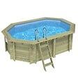 ALTANKA - Piscine hors sol en bois NEMO 4.3 x 3 - H.1.18 m, bleu pâle, cadre en métal - sans dalle - BAS7302OSPU - vignette