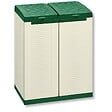 TERRY - Abri Poubelles 2 Sacs x 110L Armoire Poubelle de Tri Sélectif Déchets 68 x 39 x 88,7 cm Vert/Beige Terry - vignette