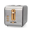 NEDIS - Grille pain Toaster 900W 2 Tranches Design Gris & Bois 6 modes Réchauffage & Dégivrage Ramasse-miettes amovible NEDIS - vignette