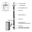 EMAFLAM - Pack Poêle à Granulés étanche GIOIA 9 kW + Kit Conduit Vertical - - vignette