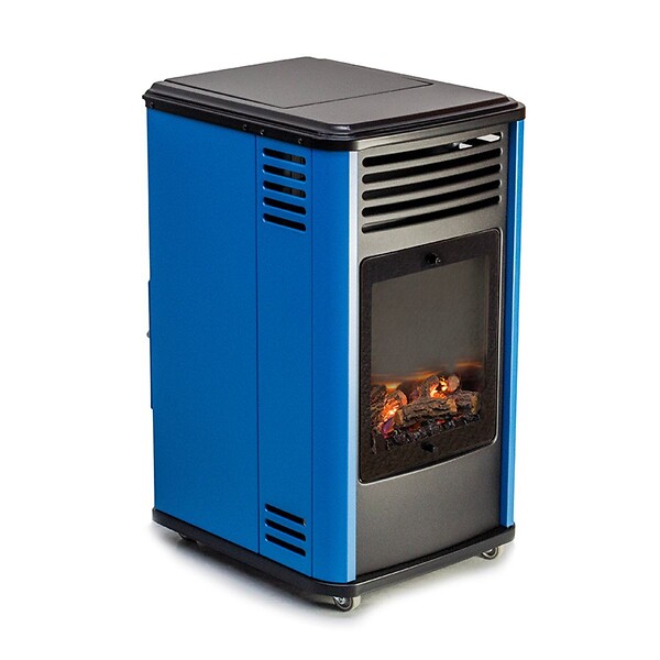SAHARA - Chauffage à gaz 3,4KW Bleu Effet feu + Tuyau gaz + Détendeur butane Manhattan Sahara - large