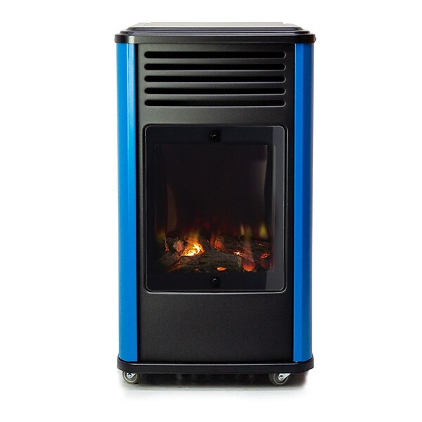 SAHARA - Chauffage à gaz 3,4KW Bleu Effet feu + Tuyau gaz + Détendeur butane Manhattan Sahara - large