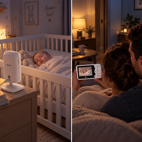 ALECTO - Babyphone vidéo Caméra écran couleur 2,4 pouces Vision nocturne VOX Interphone Portée 50 m Alecto - large