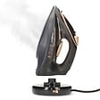 NEDIS - Fer à Repasser Vapeur sans fil 2200W 20 g/min Vêtement Défroissage Vertical Semelle Acier Design Noir & Rose Gold Nedis - vignette
