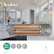 NEDIS - Chauffage Mural Salle de Bain 1200W Quartz Protection IPX4 Pieces Humides 12 m² Radiateur Gris Nedis - vignette
