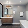NEDIS - Chauffage Mural Salle de Bain 1200W Quartz Protection IPX4 Pieces Humides 12 m² Radiateur Gris Nedis - vignette