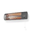 NEDIS - Chauffage Mural Salle de Bain 1200W Quartz Protection IPX4 Pieces Humides 12 m² Radiateur Gris Nedis - vignette