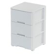 ARTPLAST - Commode de rangement 3 Tiroirs Amovibles Blanche Effet tressé - Meuble de Rangement - Roulettes 39 x 38,5 x H61cm Art Plast - vignette