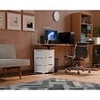 ARTPLAST - Commode de rangement 3 Tiroirs Amovibles Blanche Effet tressé - Meuble de Rangement - Roulettes 39 x 38,5 x H61cm Art Plast - vignette