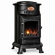UNIVERSAL - Poêle à gaz Provence Noir Mat 3,4 kW - Chauffage d'appoint en fonte, Effet feu de bois Sahara - vignette