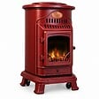 UNIVERSAL - Poêle à gaz Fonte véritable 3.4KW Rouge Chauffage d'appoint au gaz Effet feu de bois Provence Sahara - vignette