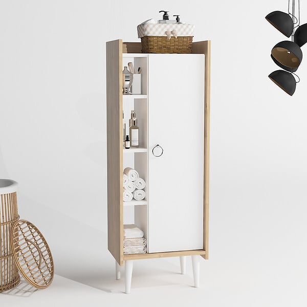 HABITAT ET JARDIN - Meuble multi-usages en bois "Lagomood Ruby" - 50 x 30 x 140 cm - Blanc - large