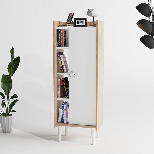 HABITAT ET JARDIN - Meuble multi-usages en bois "Lagomood Ruby" - 50 x 30 x 140 cm - Blanc - large