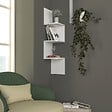 HABITAT ET JARDIN - Étagère murale en bois "Corner" - 25 x 25 x 105 cm - Blanc - vignette