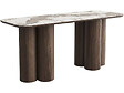 HABITAT ET JARDIN - Table repas en bois avec plateau en céramique "Zora" - 6 places - Marron - vignette