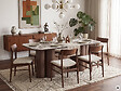 HABITAT ET JARDIN - Table repas en bois avec plateau en céramique "Zora" - 6 places - Marron - vignette