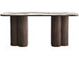 HABITAT ET JARDIN - Table repas en bois avec plateau en céramique "Zora" - 6 places - Marron - vignette