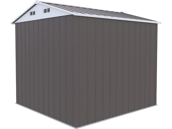 HABITAT ET JARDIN - Abri de jardin métal "Dallas" - 4,12 m² - Taupe - large