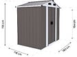 HABITAT ET JARDIN - Abri de jardin métal "Dallas II" - 2,17 m² - Taupe - vignette