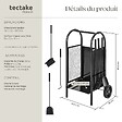 TECTAKE - Porte bûches avec pelle, balai et tisonnier noir - vignette