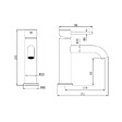 SWISS AQUA TECHNOLOGIES - Swiss Aqua Technologies Aurum mitigeur lavabo sur pied 16,5 cm, à levier, sans vidage, chrome brillant (SATBAUR271CR) - vignette
