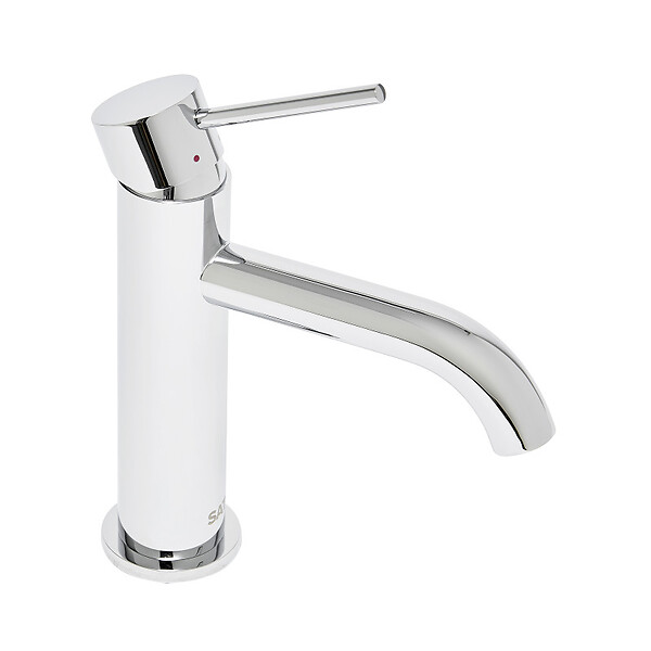 SWISS AQUA TECHNOLOGIES - Swiss Aqua Technologies Aurum mitigeur lavabo sur pied 16,5 cm, à levier, sans vidage, chrome brillant (SATBAUR271CR) - large