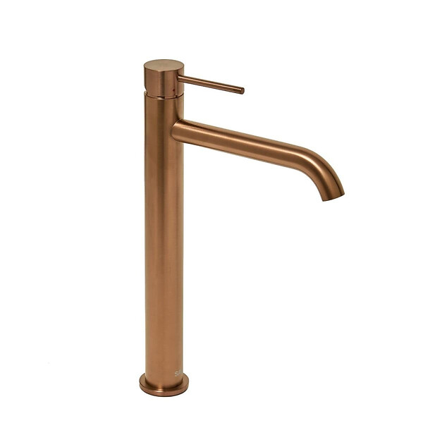 SWISS AQUA TECHNOLOGIES - Aurum mitigeur lavabo inoxydable, à levier, sans vidage, or rose brossé SATBAUR285BRG avec une garantie de 5 ans - large