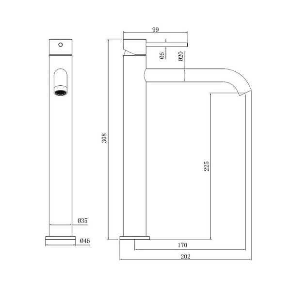 SWISS AQUA TECHNOLOGIES - Aurum mitigeur lavabo inoxydable, à levier, sans vidage, or rose brossé SATBAUR285BRG avec une garantie de 5 ans - large