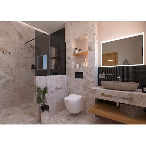 SWISS AQUA TECHNOLOGIES - Infinitio mitigeur de lavabo haut sans vidage, chrome SATBSINF285 avec une garantie de 5 ans - large
