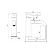 SWISS AQUA TECHNOLOGIES - Aurum mitigeur de lavabo 16,5 cm, à levier, sans vidage, noir mat SATBAUR271C avec une garantie de 5 ans - vignette